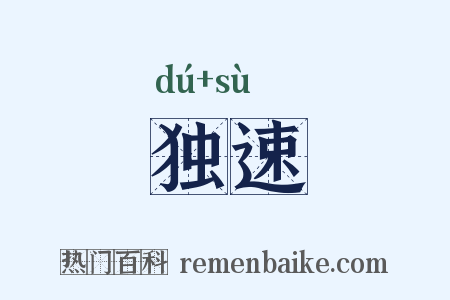 独速是什么意思的图片